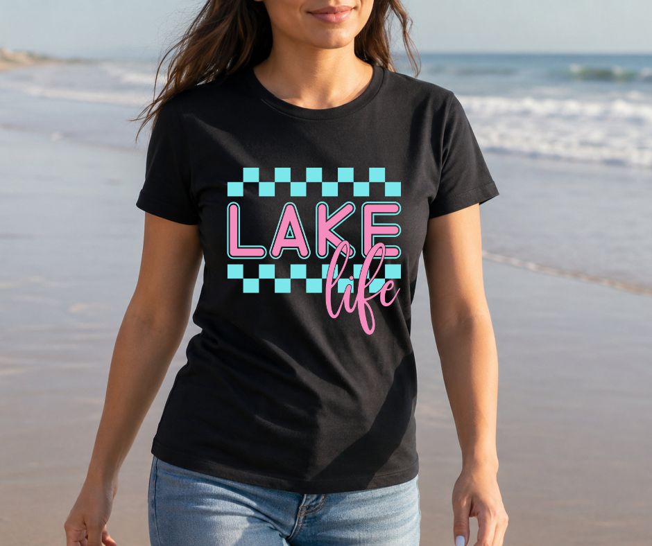 Retro Lake Life Checkered