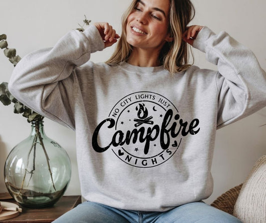 No City Lights Just Campfire Nights Sweatshirt